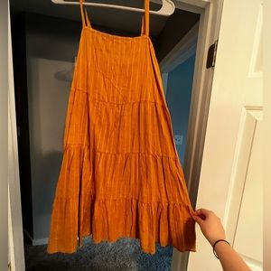 Rust Spaghetti Strap Dress